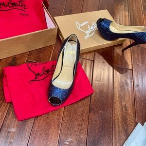 Christian Louboutin
 
Lady Peep glitter heels